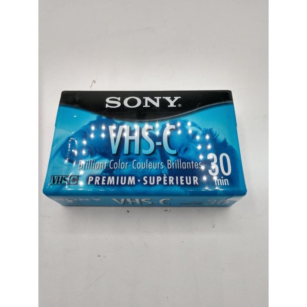 Sony VHS-C Premium 30-Min Tape Brilliant Color & Sound TC-30VHGL